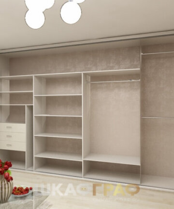 Шкаф-купе в гостиную с комбинированными дверями по выгодной цене №42 5