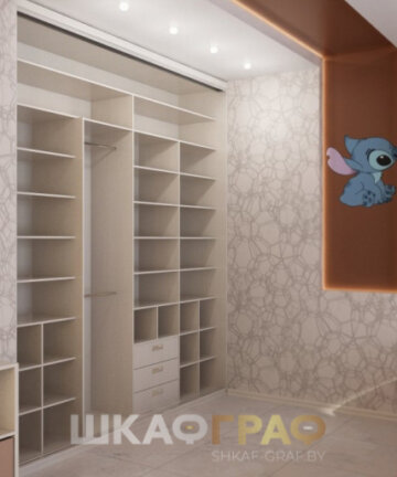 Шкаф-купе в детскую с фотопечатью "Лило и Стич"№85 5