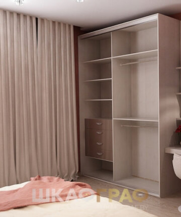 Шкаф-купе в спальню с фотопечатью "Цветы" №88 5