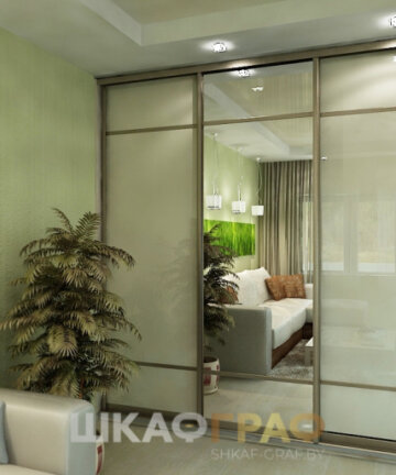 Комбинированный шкаф-купе с зеркалом №91 5