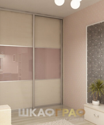 Большой шкаф-купе в гостиную с лакобелем и лакоматом №93 5