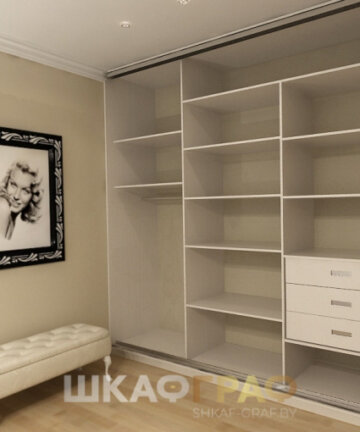Шкаф-купе в спальню с пескоструйным рисунком №70 5