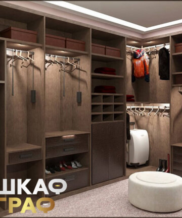 Гардеробная в классическом стиле цвета венге