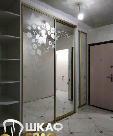 Зеркальный шкаф-купе с системой сенатор