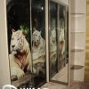 Угловой шкаф-купе с фотопечатью тигры