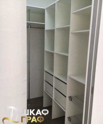 Гардеробная открытая белая Graf № 102