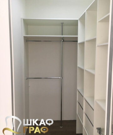 Гардеробная открытая белая Graf № 102