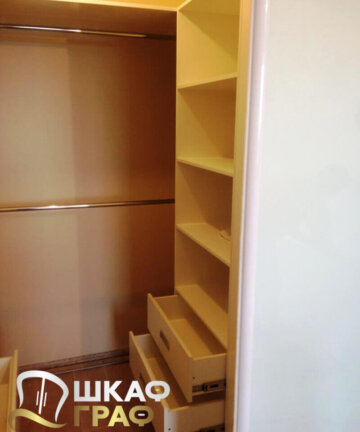 Гардеробная раздвижная белая Graf № 51