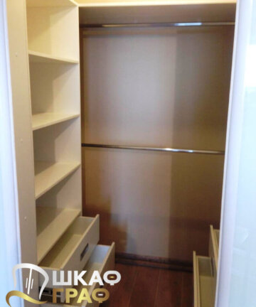 Гардеробная раздвижная белая Graf № 51