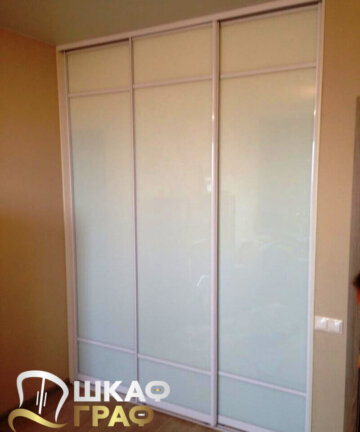 Гардеробная раздвижная белая Graf № 51