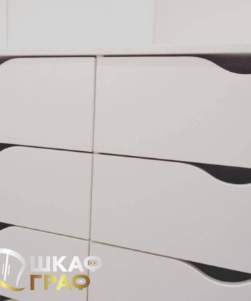 Гардеробная в стиле минимализма белая Graf № 72