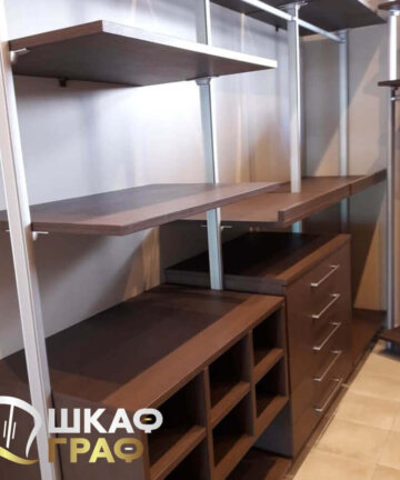 Гардеробная коричневого цвета Graf № 88