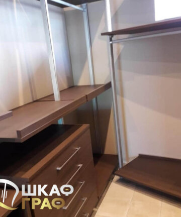 Гардеробная коричневого цвета Graf № 88