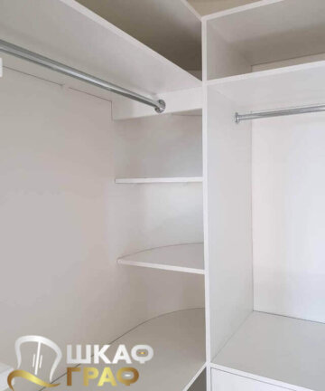 Гардеробная белая в стиле минимализма Graf № 107