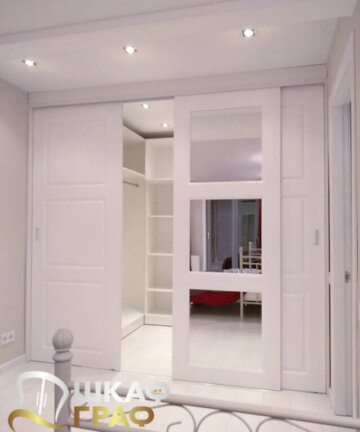 Гардеробная белоснежная с подсветкой Graf № 115