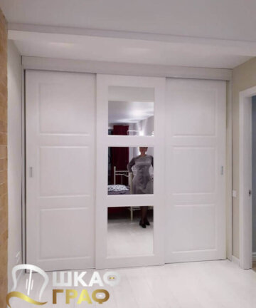 Гардеробная белоснежная с подсветкой Graf № 115