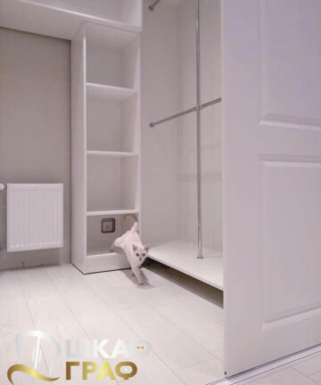 Гардеробная белоснежная с подсветкой Graf № 115