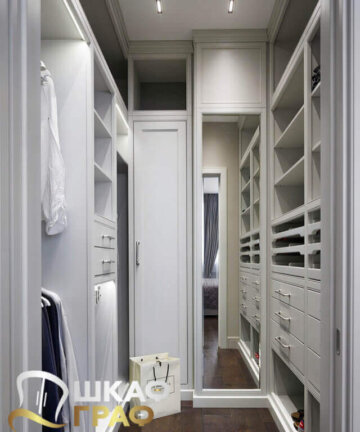 Гардеробная белая в классическом стиле Graf № 118
