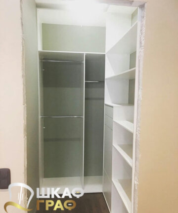 Гардеробная белая в стиле минимализма Graf № 126