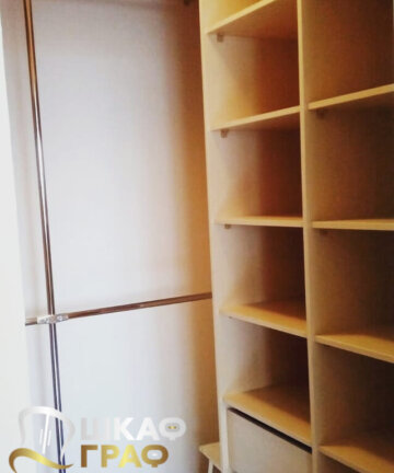 Гардеробная чернаяс зеркалом Graf № 127