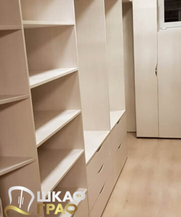 Гардеробная светлая в стиле минимализма Graf № 131