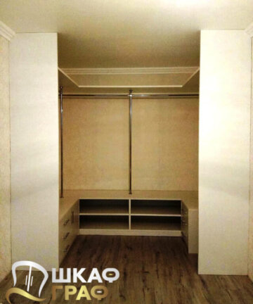 Гардеробная матовая белого цвета Graf № 143