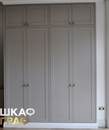 Распашной шкаф в серого цвета № 17