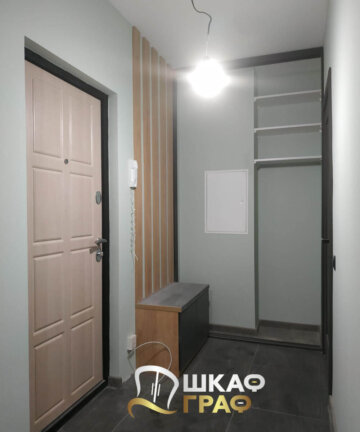 Шкаф-купе угловой в тёмных тонах № M-45