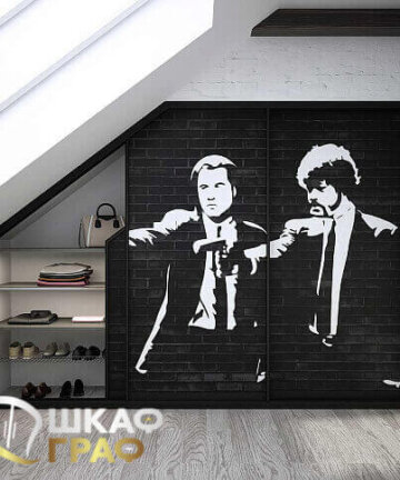 Шкаф-купе с фотопечатью "Криминальное чтиво"