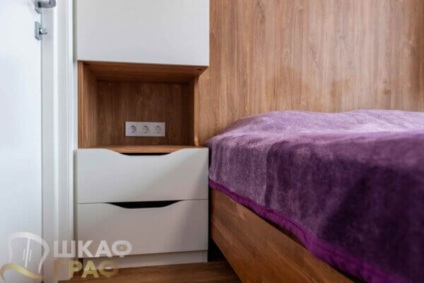 Распашной шкаф с кроватью на заказ от нашего дизайнера №P88 3