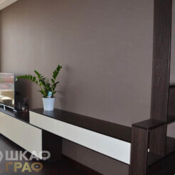 Мебель в гостиную на заказ (цвета: белый, коричневый) №G2 3