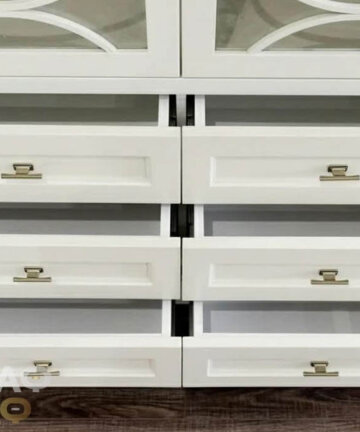 Мебель для интерьера гостиной из ЛДСП и стекла №G4 11