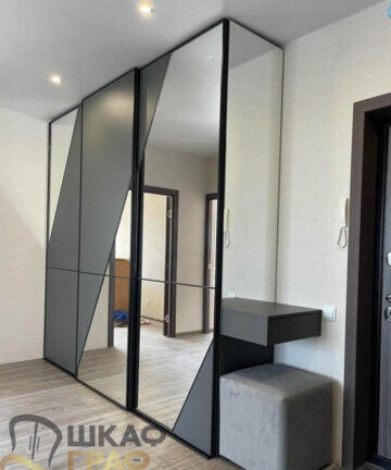 Шкаф-купе в прихожую с комбинированными дверьми №330 5