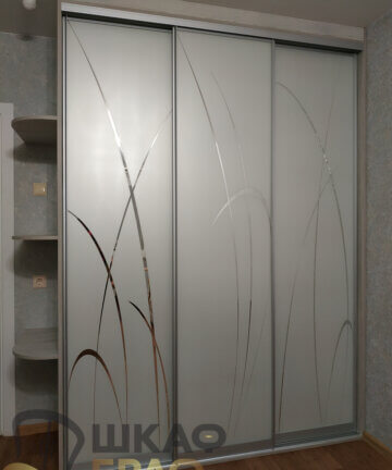 Шкаф-купе с декоративным узором на фасадах №M107 6