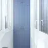 Распашной шкаф с антресолями встроенный в нишу балкона в Минске