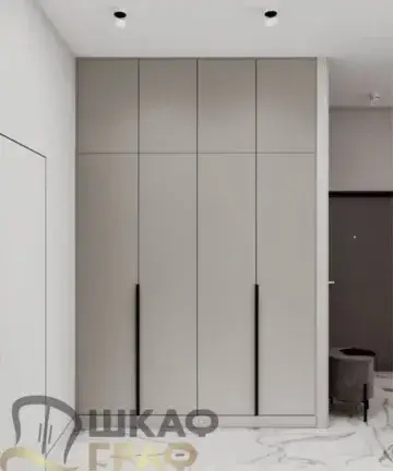 распашной встроенный шкаф в стиле строгого минимализма