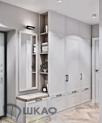 Распашной шкаф с банкеткой